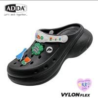 ราคา ส่งต่อ รองเท้าแตะ รองเท้าลำลอง ผู้หญิง ADDA Vylon Flex พร้อม jibbitz สีดำ size 6 (27421261084)