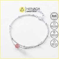 ราคา [รับประกันตลอดอายุการใช้งาน] ฮันดา สร้อยข้อมือเงินแท้ 925 หินควอตซ์โซ่คู่พร้อมโซ่บอล, สร้อยข้อมือรายวัน 2219 เค15 (41405946740)