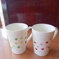 ราคา แก้วน้ำ แก้วโอวัลติน เซรามิกมือสองญี่ปุ่น 2 ชิ้น (6040189847)