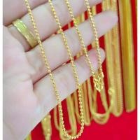 ราคา สร้อยทอง 1 สลึง สร้อยคอ 1 สลึง ทอง 1 สลึง สร้อยคอลายไข่ปลา 1-2 สลึง ยาว 18" งาน 3 ไมครอน ทองไมครอน ทองชุบ ทองปลอม ทองโคล (8682760507)