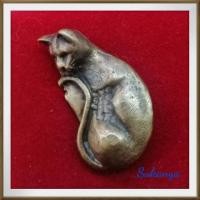 ราคา รูปหล่อ​ "แมว" เนื้อทองเหลืองเก่า (3824968530)