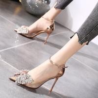 ราคา รองเท้าส้นสูง สายรัดข้อเท้า หัวปิดยาง ส้นสูง PU (6-8 ซม.) รองเท้าแตะ (25143193502)