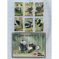 ราคา แสตมป์เกาหลีเหนือชุดหมีแพนด้า ปี1991 ครบชุด6ดวง+แผ่นชีท (22489991762)