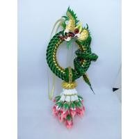 ราคา พวงมาลัยริบบิ้นมงคลปู่พญานาคราชสีเขียวมรกต สีเขียวเหนี่ยวทรัพย์ (3124837790)