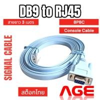 ราคา สายสัญญาณ DB9 to RJ45 8P8C Console Cable Cisco Device Management Serial Adapter สายยาว 3 เมตร (25988005178)