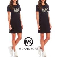 ราคา Michael Kors : Black Knit Logo Jersey Dress (13876570257)