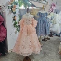 ราคา ชุดราตรีเด็ก(หน้าร้านอยู่รัชดา ลองได้ถ่ายรูปจากชุดจริง)W18600 สีโอรส เปิดไหล่วิ้งๆกระโปรงยาว (22568157218)