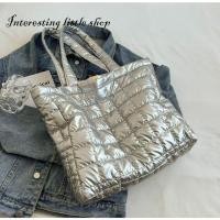 ราคา 2025 Space Cotton Bag New Korean Edition Womens Bag Large Capacity Single Shoulder Diagonal Cross Bag Tote Bag (29220813550)