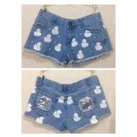 ราคา กางเกงยีนส์ขาสั้น เป็ดปักเลื่อม (240058378)