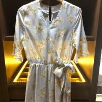 ราคา เดรสผ้าชีฟองสีฟ้าลายดอก (2405066397)