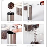 ราคา ♠☕ เครื่องบดเมล็ดกาแฟ ที่บดกาแฟมือหมุน ที่บดกาแฟสแตนเลสขนาดพกพา เครื่องบดกาแฟ ที่บดกาแฟ ที่บดเมล็ดกาแฟ (2975000064)
