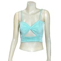 ราคา เสื้อสายเดี่ยวบิดหน้ามีแถบล่างผ้าวิ้งๆกลิตเตอร์ (27703350186)