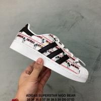 ราคา Adidas SUPERSTAR แฟชั่น ลำลอง รองเท้าสนีกเกอร์ รองเท้าผ้าใบ NIGO BEAR% (6417800369)