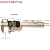 ราคา เวอร์เนียร์ ดิจิตอล 6 นิ้ว เวอเนีย เวอเนียร์ เวอร์เนีย Digital Vernier caliper(0-150mm) (3955283179)