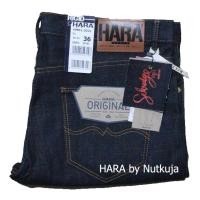 ราคา HARA Jeans กางเกงยีนส์ขากระบอกริมแดง ยี่ห้อ HARA (24951301926)