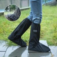 ราคา ผ้าคลุมรองเท้ากันฝนกันน้ํา Pvc สีดํายาวหนาสําหรับปั่นจักรยานกลางแจ้ง (27832878118)