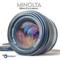 ราคา เลนส์ออโต้ Minolta AF 50mm f/1.4 Standard Lens for Sony minolta A Mount Portait A Mount (10398418388)