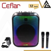 ราคา CEFLAR CPS-01 ลำโพงบลูทูธ ไมค์ลอย 2ตัว ลำโพง 12 นิ้ว รองรับ Aux 3.5 mm RCA EQ Bluetooth Speaker LED (25226309880)