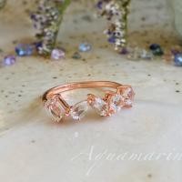ราคา แหวนแถวพลอยไวท์โทพาส(White Topaz)พลอยทรงแฟนซี (24416422264)