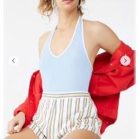 ราคา Forever21เสื้อบอดี้สูทสีฟ้าคล้องคอ size s,m (2070541886)