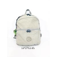 ราคา กระเป๋ามือสอง กระเป๋าเป้ผ้า แต่งหนังแท้ สายยาวเดิม แบรนด์ Kipling (15004008131)