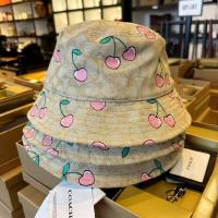 ราคา แท้ พร้อมส่งหมวก ลายน้องเชอรี่ COACH CE960 Signature Heart Cherry Print Bucket Hat (22722294505)