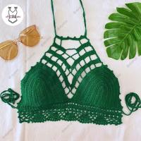 ราคา บราถักผูกคอ freesize เสื้อถัก บราถักงานถักมือ บิกินี่ถัก ถักโครเชต์ handmade เสื้อผ้า ชุดว่ายน้ำ แบบที่17 idybikini (9463631041)