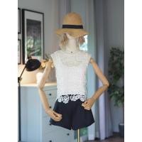 ราคา ZARA Basic SIZE XS เสื้อแขนสั้นลูกไม้สีครีมมือสอง สภาพดี รูปถ่ายจากสินค้าจริง (28351904223)