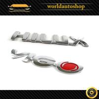 ราคา logo HILUX + VIGO ชุปโครเมี่ยม โลโก้ HILUX + VIGO ติด TOYOTA Chrome 2 ชิ้น โลโก้ชุปอย่างดี เกรดห้าง (รับประกัน 6 เดือน) (25184183354)