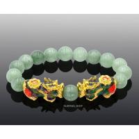 ราคา หยกพม่า เทพปี่เซี๊ยะ5ธาตุ (คู่) 8มิล. กำไลข้อมือหินหยกแท้100% (ฟรีคาถาบูชา) (2689297152)