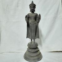 ราคา หลวงพ่อสัมฤทธิ์ วัดต้นสน อำเภอบ้านแหลม จ. เพชรบุรี พ.ศ. 2515 พระบูชา พระยืน สูง 12" (25582875214)