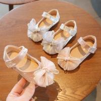 ราคา [1018-PV] รองเท้าคัชชูออกงาน เด็กหญิง กริคเตอร์วิ้งค์ ติดโบว์ผ้าประดับไข่มุก หวานๆ (23129100276)