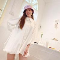 ราคา (New) Flat2112 BALLOON ON A BED DRESS สีขาว Freesize (11701459284)