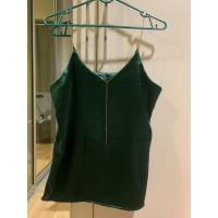ราคา Sale เสื้อสายเดี่ยวโซ่แต่งสร้อย ผ้าซาติน สีเขียว (4687892093)