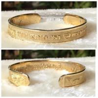 ราคา กำไลข้อมือสีทองพ่นทราย"LONG LIVE THE KING เรารักพระเจ้าอยู่หัว" ที่ระลึกฉลองสิริราชสมบัติครบ 60 ปี ในหลวง รัชกาลที่ 9 (28919346351)