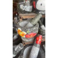 ราคา ครกหินอ่างศิลาแท้ ขนาด4.55/5.5/6 :6.6:7/7.5/8/8.5นิ้วลายดอกไม้ กระชับมือปลอดเชื้อรา10 (7056180867)