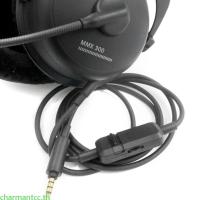 ราคา Charmantcc อัพเกรดสายหูฟังแบบพกพาสําหรับ Beyerdynamic MMX300 สีดํา Braid PU Wire (40604779374)