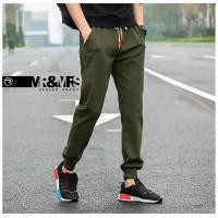 ราคา กางเกงขายาวขาจั๊ม แฟชั่นเกาหลี เอวยืด ชาย/หญิง Jogger Pants ผ้าcotton รุ่น EL สีเขียว (Green) mr.mrs.shopp (1910214309)