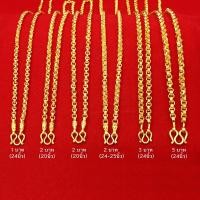 ราคา สร้อยคอทองลายทาโร่ ผ่าหวาย น้ำหนัก 1,2,3,5บาท ยาว 20,24 นิ้ว หุ้มเศษทองแท้เยาวราช ทองชุบ ทองปลอม ใส่แทนของจริงได้ งานสวย (10386129523)