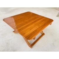 ราคา โต๊ะญี่ปุ่นพับเก็บได้ไม้สักทองลงสีเคลือบเงา แบบกลมและแบบเหลี่ยม (22212195111)