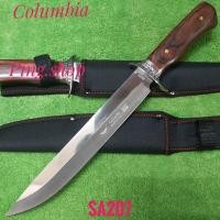 ราคา อุปกรณ์เดินป่า มีด มีดพก มีดเดินป่า มีดพกใบตาย มีดพกเดินป่า Columbia รุ่น SA207 USA ใบเลสด้ามไม้ (23513891735)