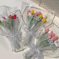 ราคา ช่อดอกทิวลิป ช่อดอกไม้9ดอก ดอกไม้ ของขวัญ พร้อมส่งจากไทย ดอกปลอม (22164184486)