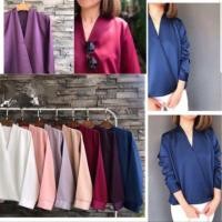 ราคา เสื้อแขนยาวคอวี สีน้ำเงินกรม (Brand Panicha) (7918619981)