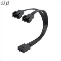 ราคา Dal 1 ถึง 2 Way Y-Splitter Sleeved 4-Pin PWM Connectors Fan Extension Adapter Cable (28230030745)