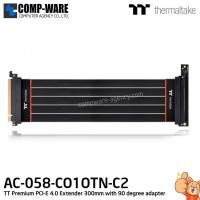 ราคา Thermaltake TT Premium PCI-E 4.0 16X Extender 300mm with 90 degree adapter (Black) AC-058-CO1OTN-C2 (1เดือน) (11916117836)