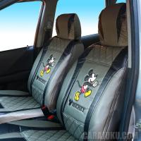 ราคา หุ้มเบาะหนัง PVC มิกกี้เมาส์ Mickey Mouse สีเทา-ดำ ลิขสิทธิ์แท้ #ชุดหุ้มเบาะรถ หุ้มเบาะรถ เบาะหนัง มิกกี้ (13913679304)