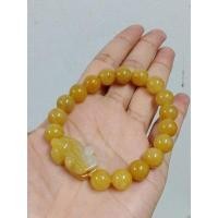 ราคา สร้อยข้อมือปี่เซียะหยกน้ำผึ้งเกรดA (11975262635)