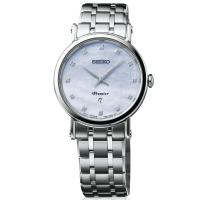 ราคา Seiko Premier Quartz นาฬิกาข้อมือผู้หญิง สายสแตนเลส รุ่น SXB433P1 (1496762229)