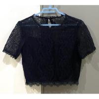 ราคา เสื้อครอปลูกไม้แขนตุ๊กตาสีดำ ช่่วงบนอกเป็นซีทรู แอบเซ็กซี่ซิปข้าง อก 36 ยาว 17 นิ้ว (22250524352)