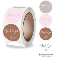 ราคา 500 ชิ ้ นรอบขอบคุณสติกเกอร ์ ซองจดหมายซีลป ้ ายของขวัญบรรจุภัณฑ ์ วันเกิดตกแต ่ ง Scrapbooking เครื ่ องเขียนสติกเกอร ์ (21918858116)